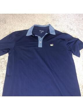 Men's Navy and Blue Polo-shirt